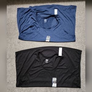Athletic Works Black And Heathers Navy Tank Tops